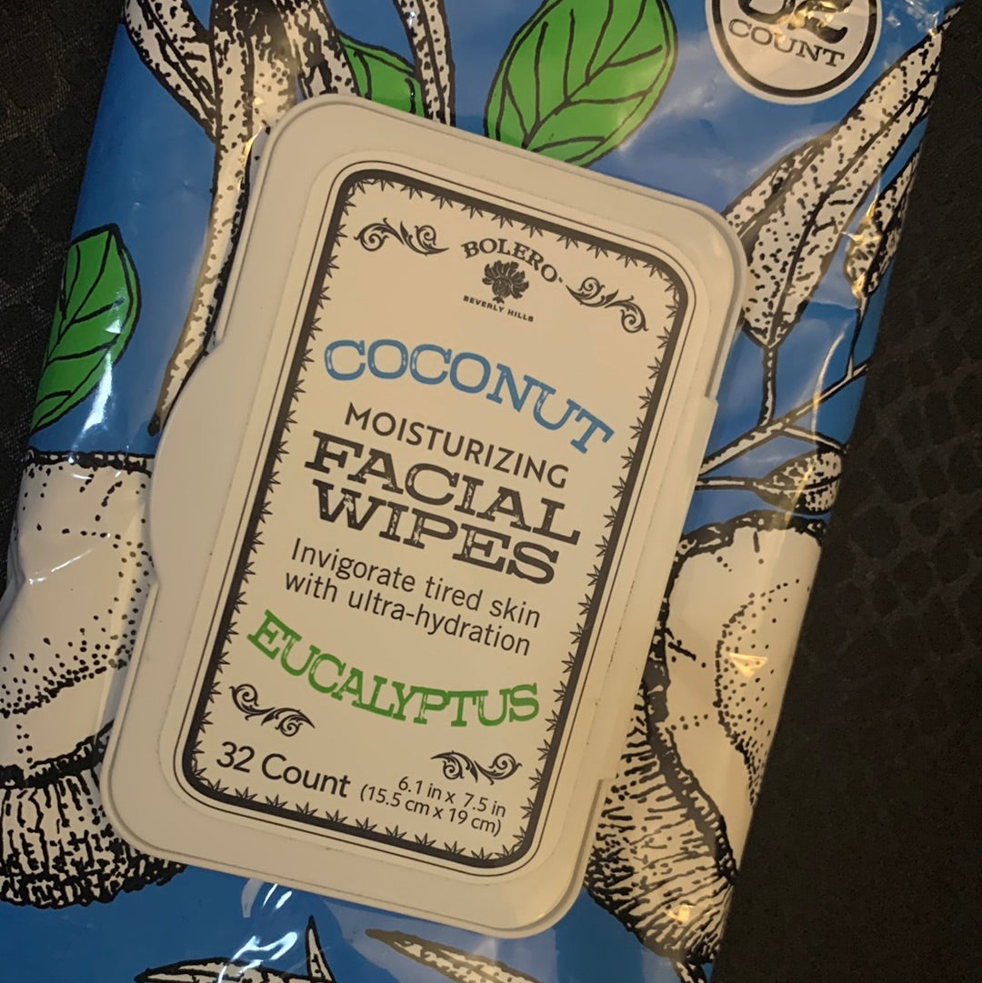 Coconut and Eucalyptus Facial Wipes