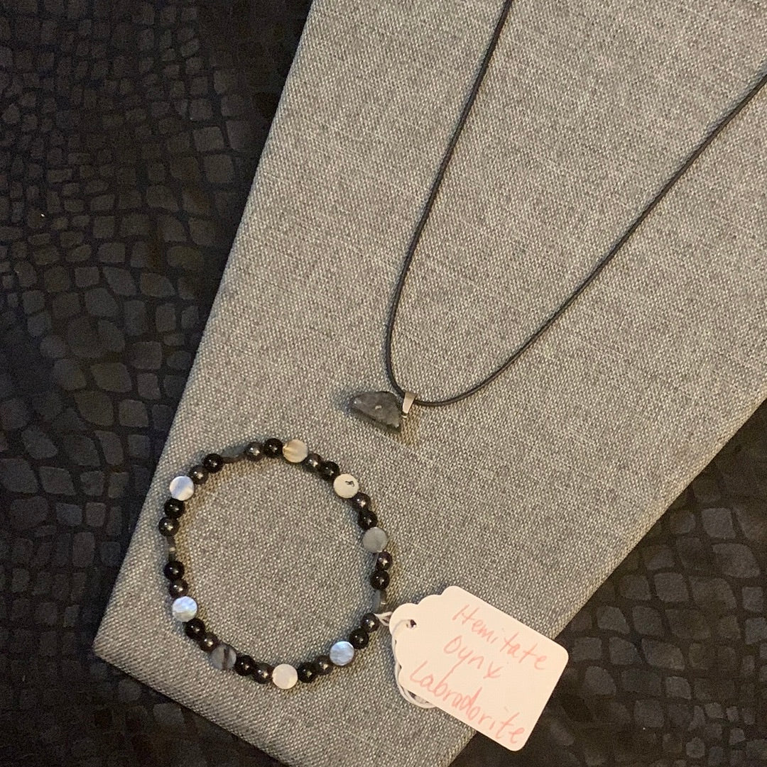 Labradorite Crystal Set