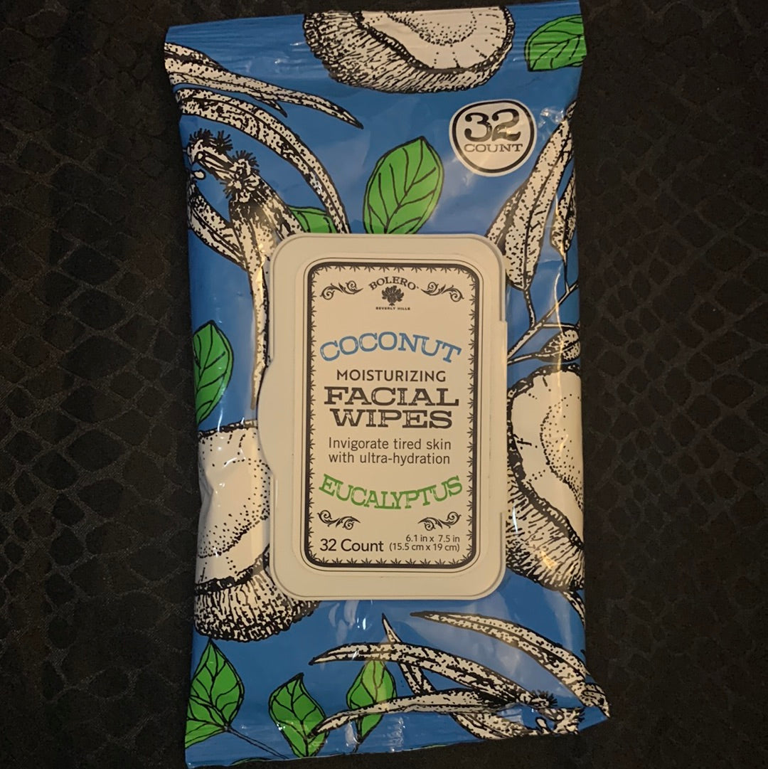 Coconut and Eucalyptus Facial Wipes