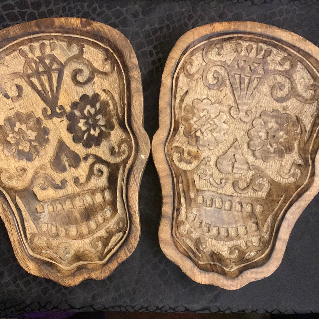Wooden Skull Face