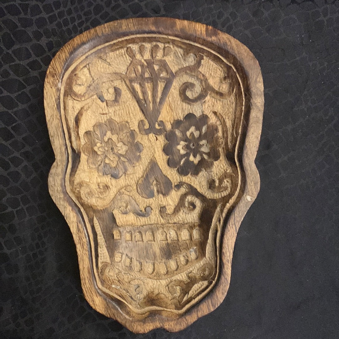 Wooden Skull Face