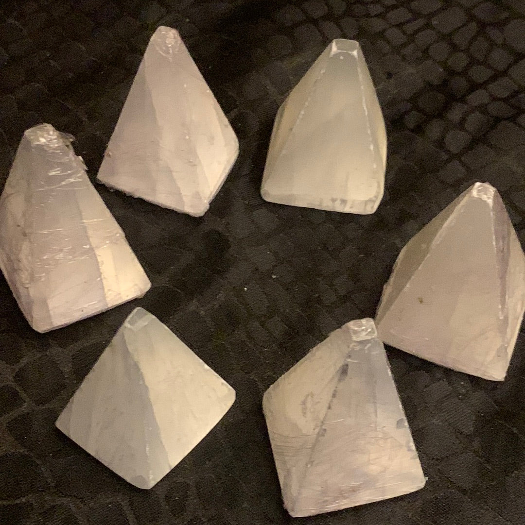 Selenite pyramid