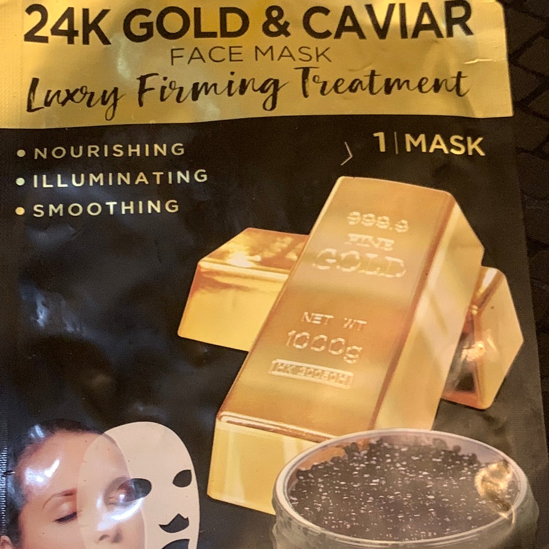 24K Gold And Caviar Face Mask