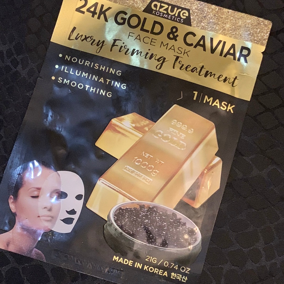 24K Gold And Caviar Face Mask