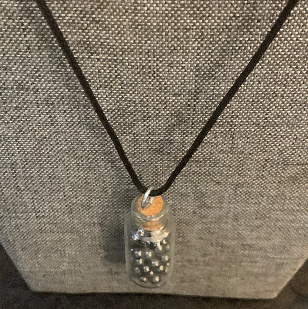 Hematite Glass Bead Necklace