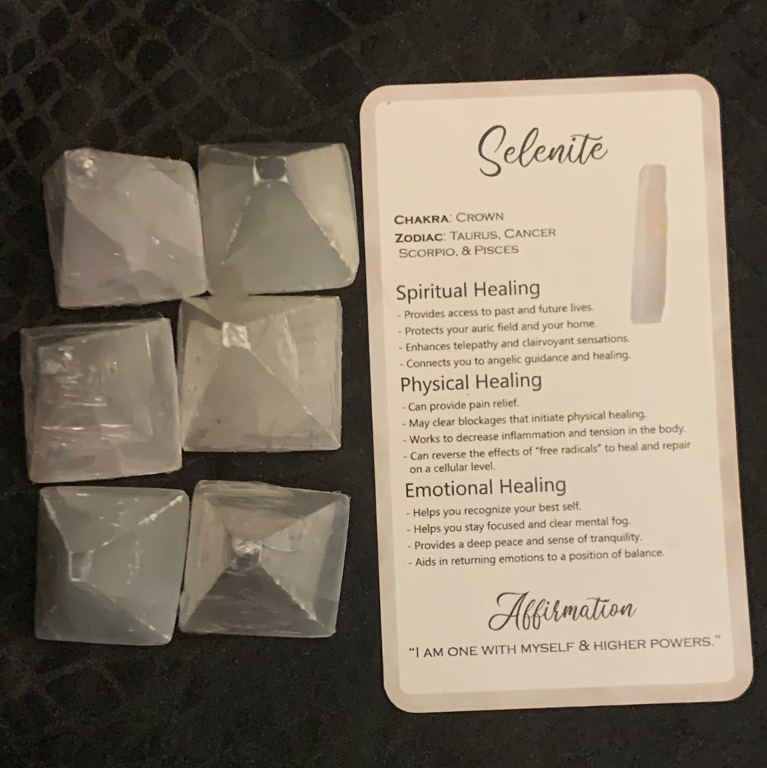 Selenite pyramid