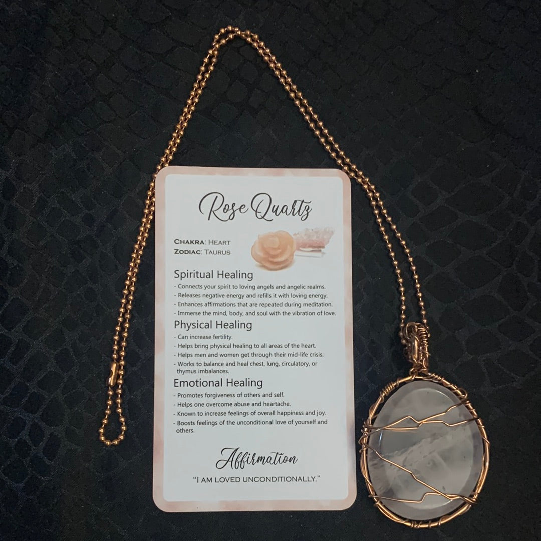 Rose Quartz Prosperity Necklace