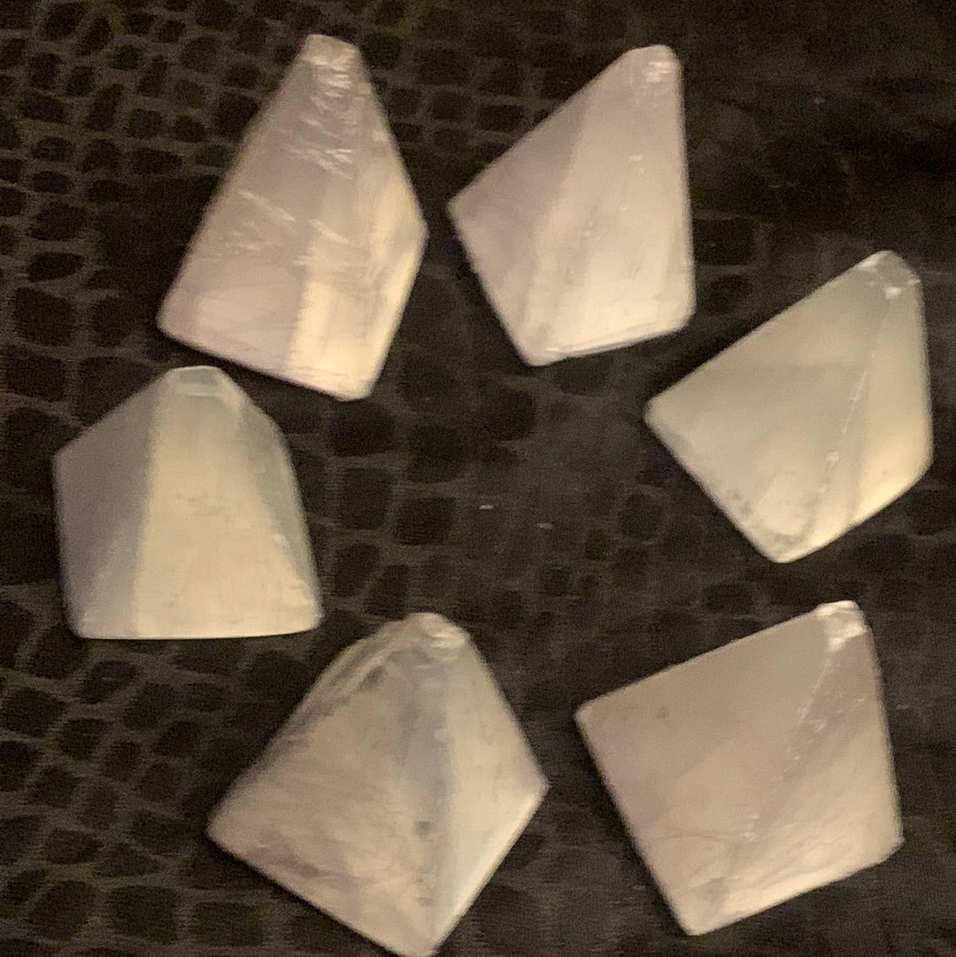 Selenite pyramid