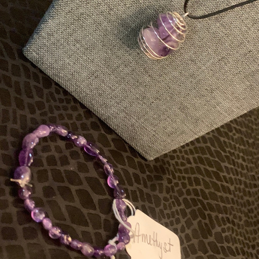 Amethyst Crystal Set