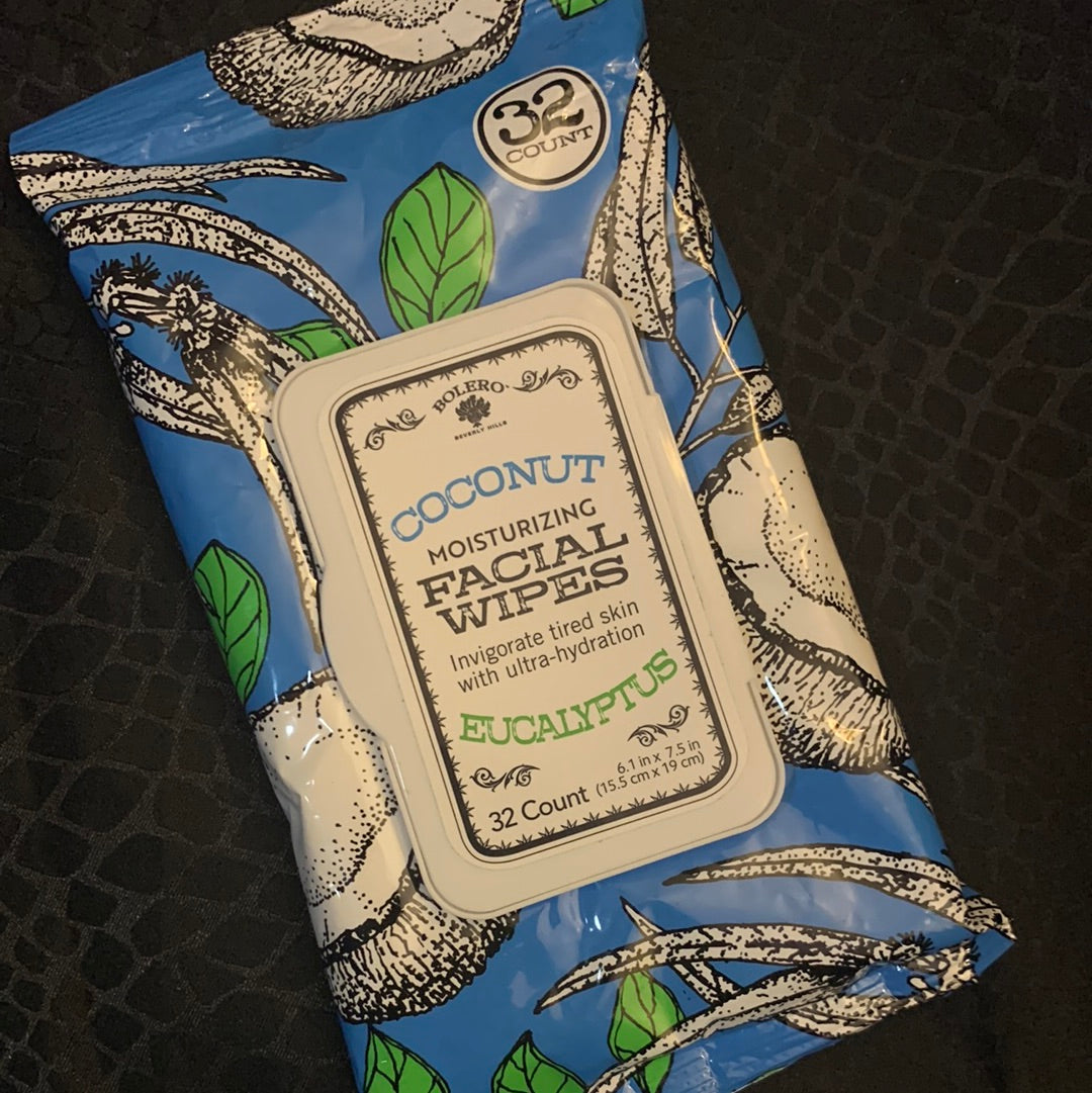 Coconut and Eucalyptus Facial Wipes
