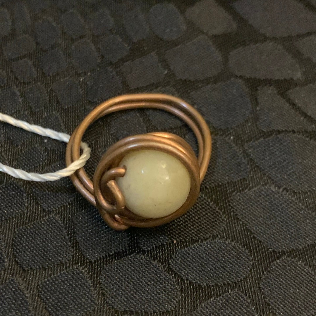 Amazonite Copper Ring