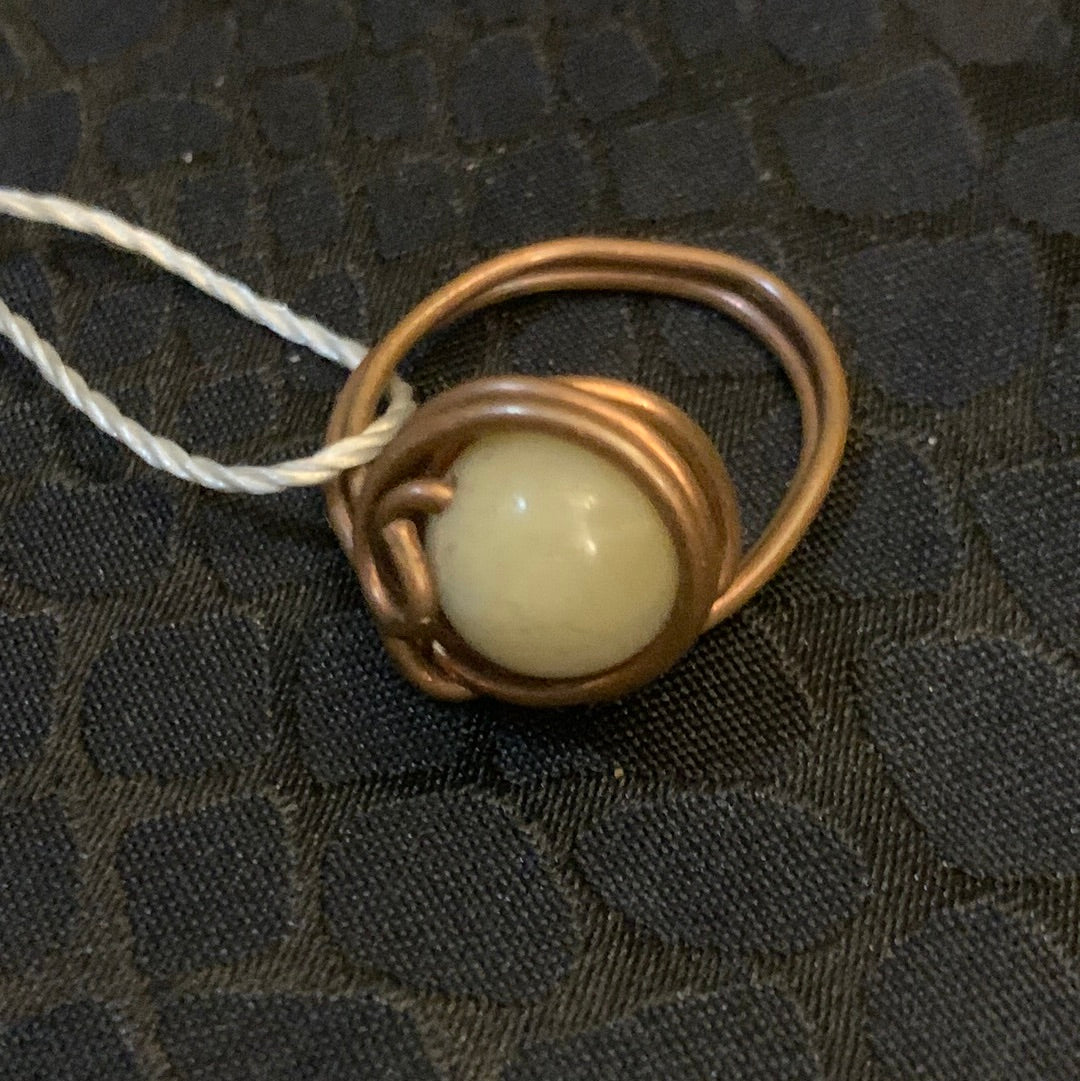 Amazonite Copper Ring