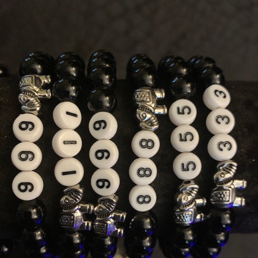 Black Onyx with Elephant Angel Numbers