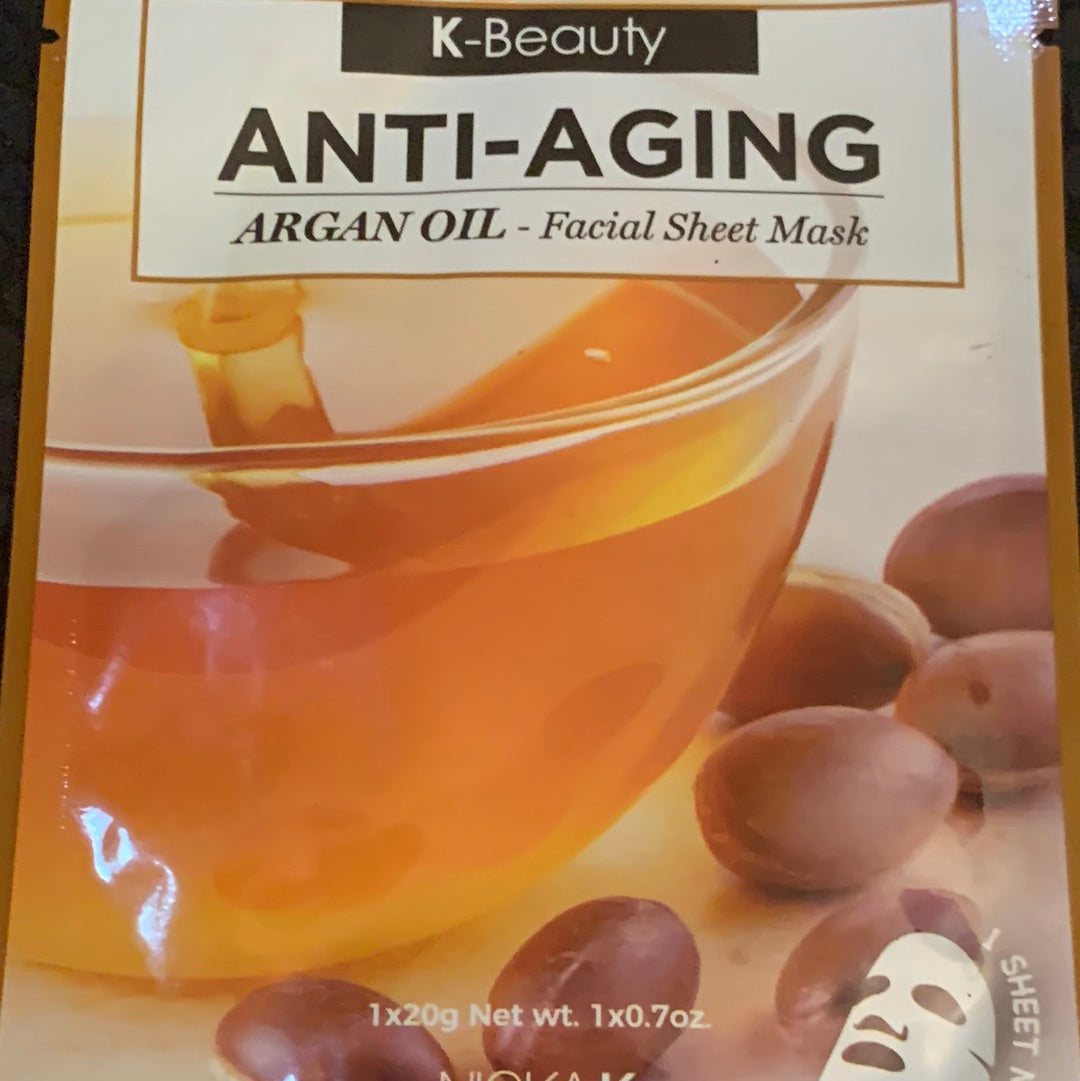 Anti Aging Argan Oil Facial Sheet Mask