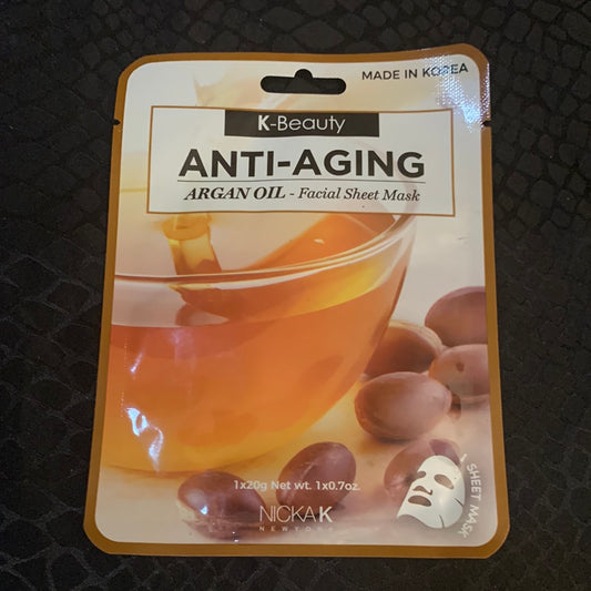 Anti Aging Argan Oil Facial Sheet Mask