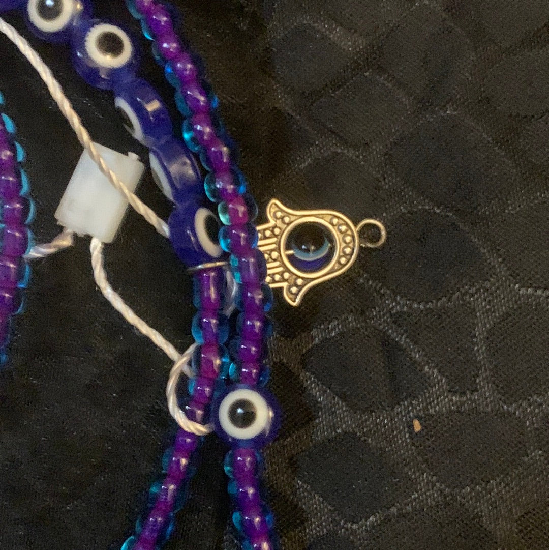 Purple waistbeads with evil eye Protection