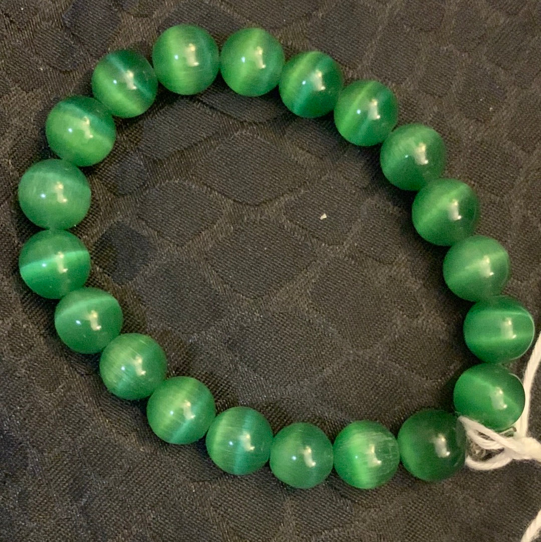 Green Cat Eye Crystal Bracelet