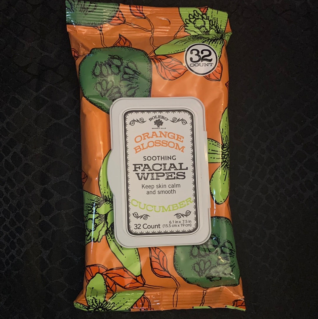 Orange Blossom Facial Wipes with Cucumber