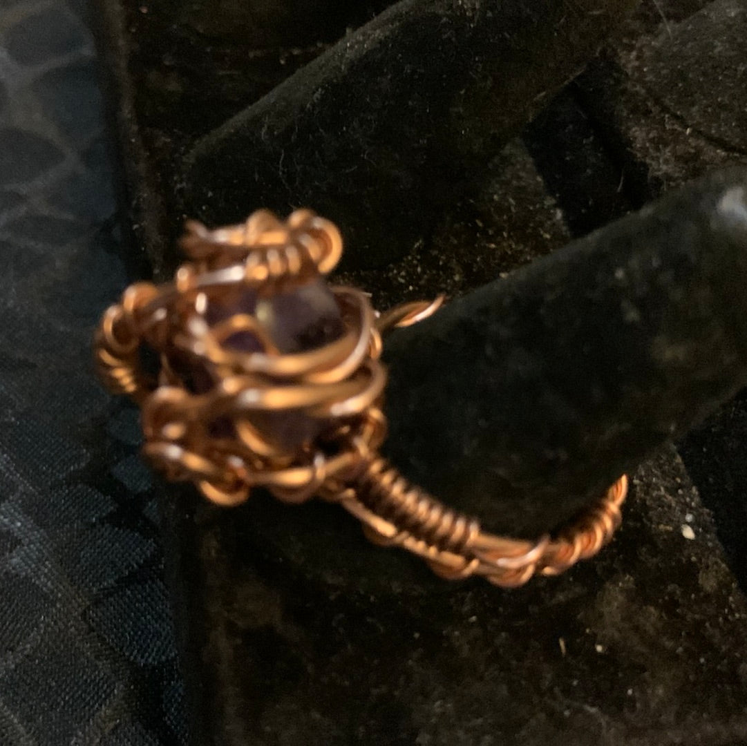 Copper Amethyst Ring