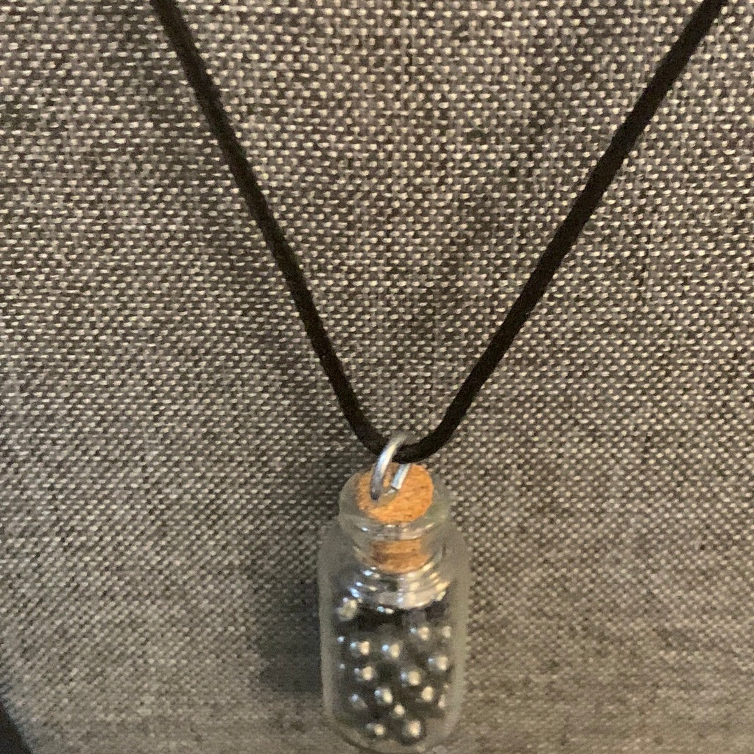 Hematite Glass Bead Necklace