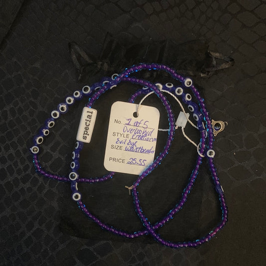 Purple waistbeads with evil eye Protection
