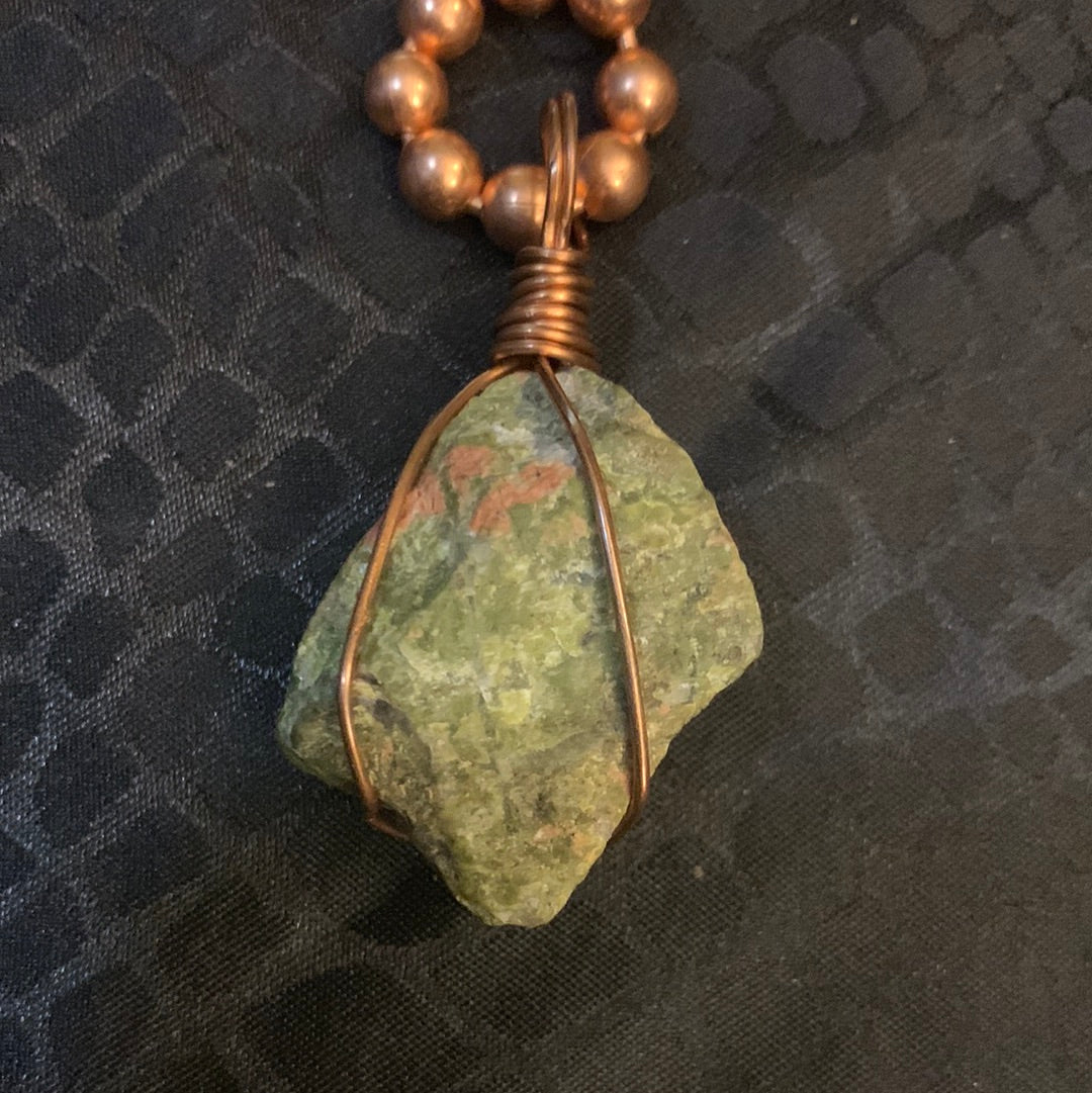 Unakite Copper Necklace
