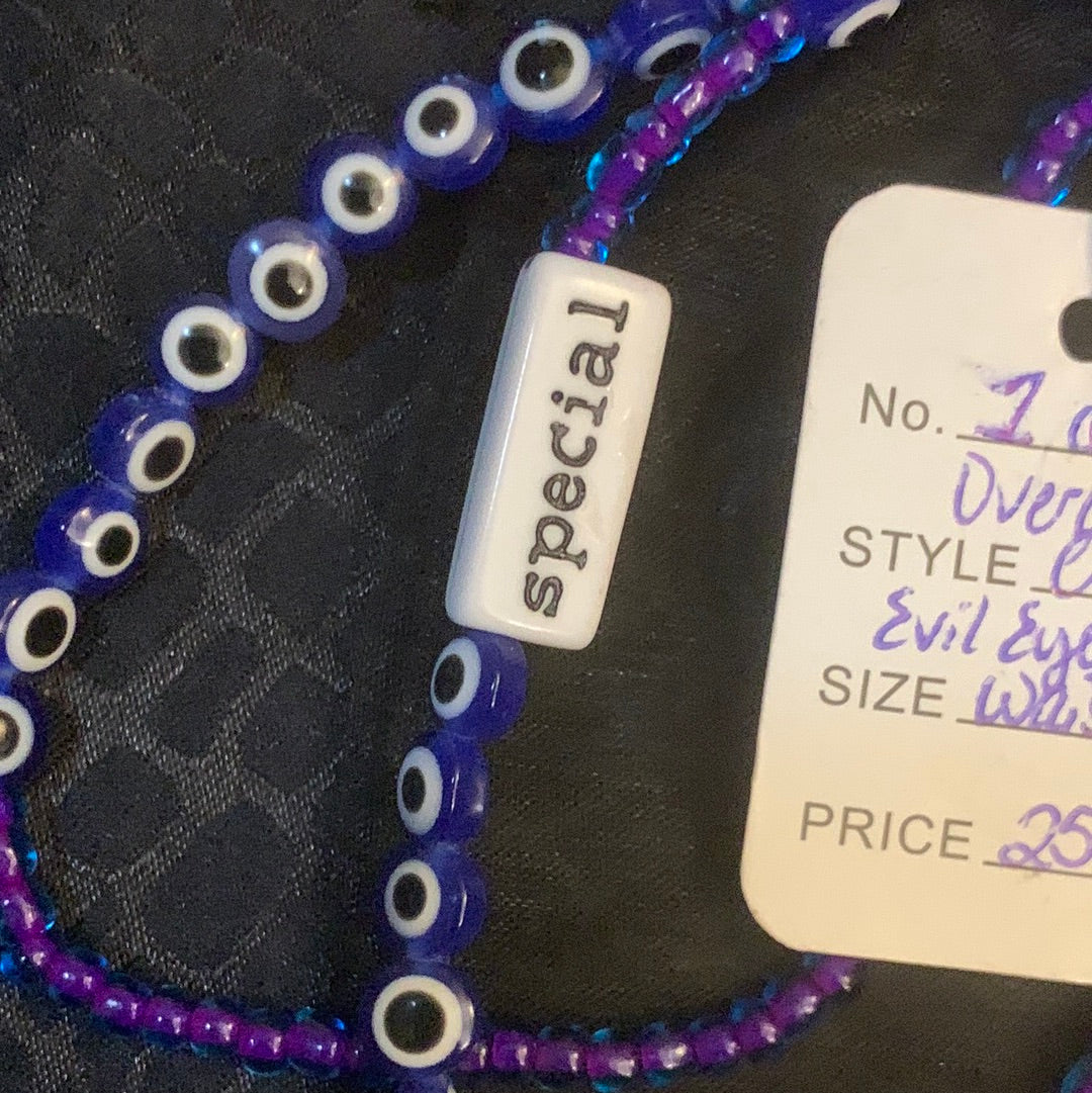 Purple waistbeads with evil eye Protection