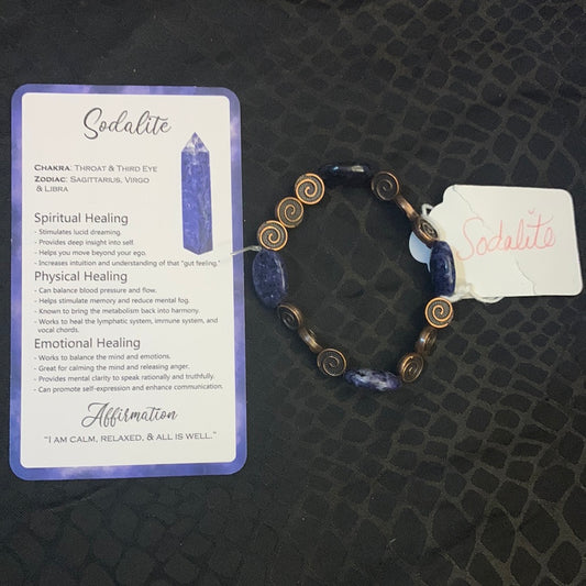 Sodalite Crystal Bracelet