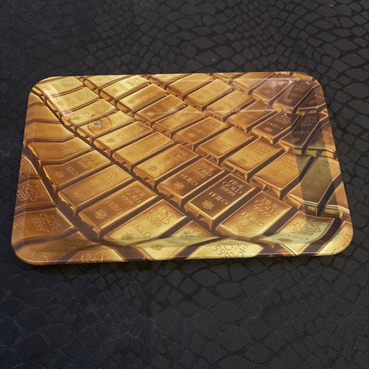 24 K Gold Bars Rolling Tray