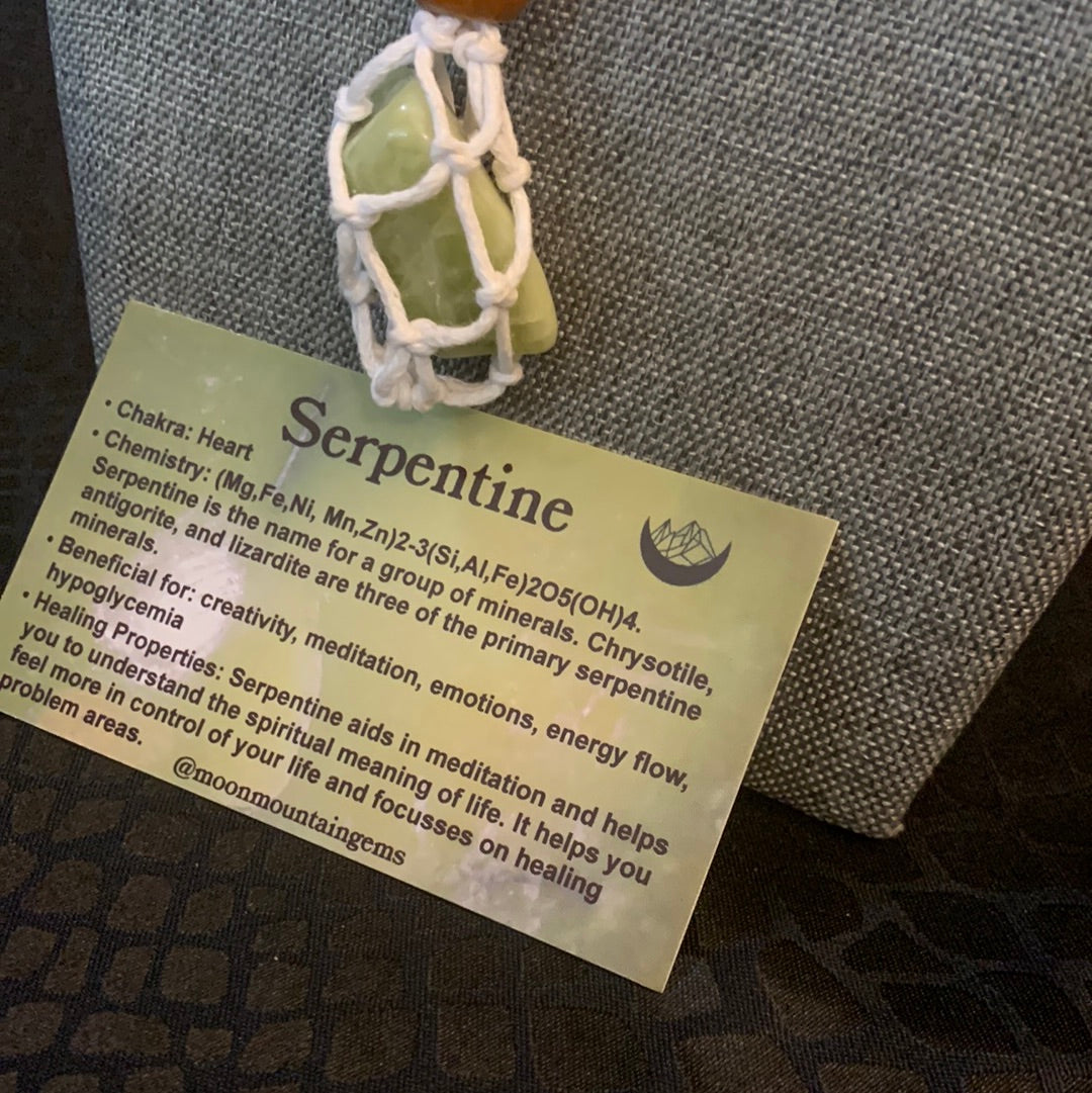 Serpentine (New Jade )Crystal Necklace