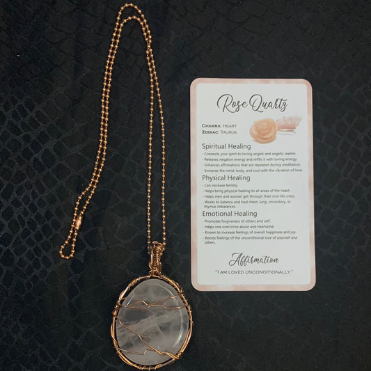 Rose Quartz Prosperity Necklace