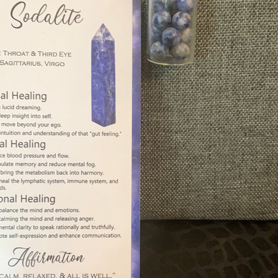 Sodalite Glass Bead Necklace