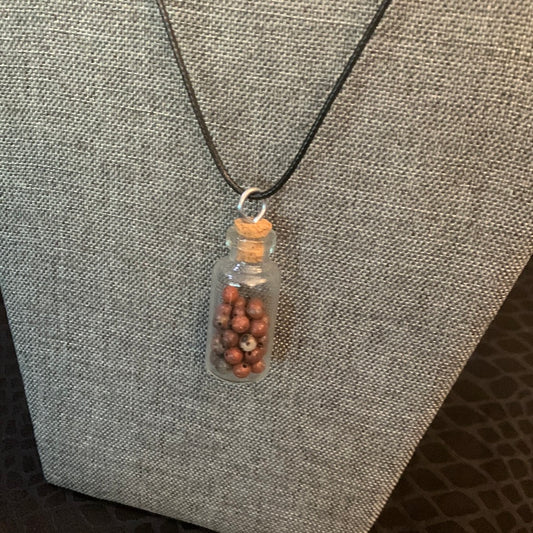 Red Jasper Beaded Crystal Necklace