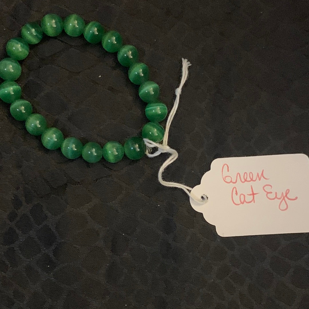 Green Cat Eye Crystal Bracelet
