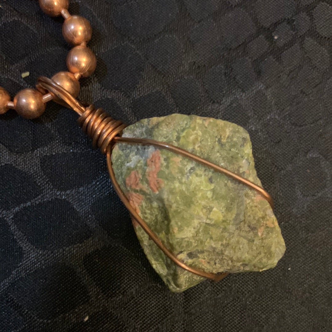 Unakite Copper Necklace