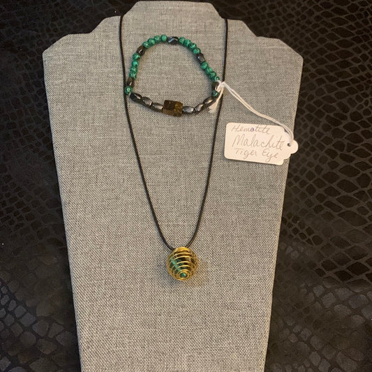 Malachite Crystal Set